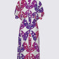 Mod Purple Flowy Sleeves Dress