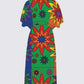 Blooming Happy - Vibrant Flowy Sleeves Dress