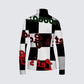 Let's Gooo! Black and White Half-Zip Top