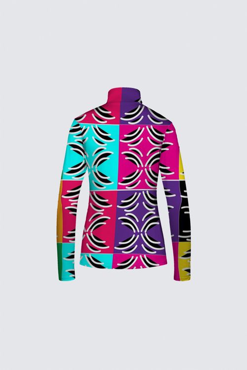 Island Vibes Collage Half-Zip Top