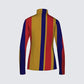 Stripes Half-Zip Top in Navy, Gold, and Scarlet