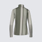 Stripes Half-Zip Top in Gray and Beige