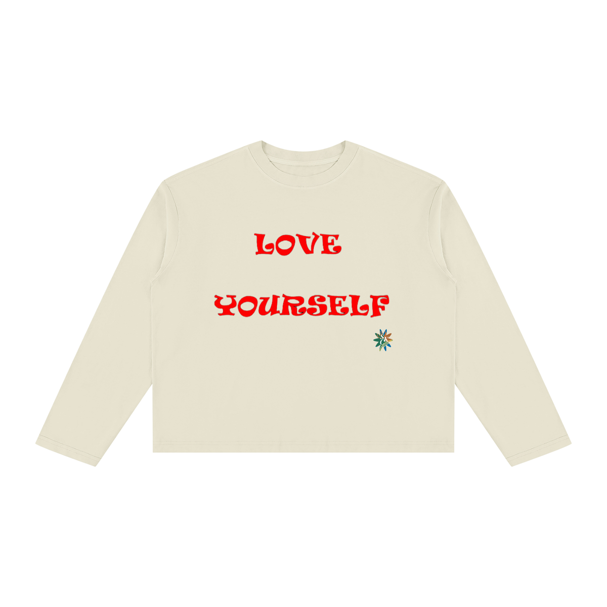 LOVE YOURSELF Unisex Vintage Wash Long Sleeve Boxy T-Shirt