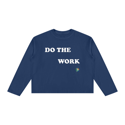 DO THE WORK Unisex Vintage Wash Long Sleeve Boxy T-Shirt