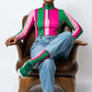 Stripes © Unisex Socks - Pink and Green
