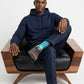 Stripes © Unisex Socks - Chocolate Brown, Light Blue
