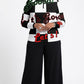Let's Gooo! Black and White Half-Zip Top