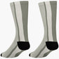 Stripes © Unisex Socks - Gray and Soft White