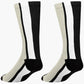 Stripes © Unisex Socks - Black, Beige, and White