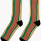 Stripes © Unisex Socks - Forest Green, Terra Cotta, Warm Beige Socks