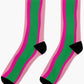 Stripes © Unisex Socks - Pink and Green