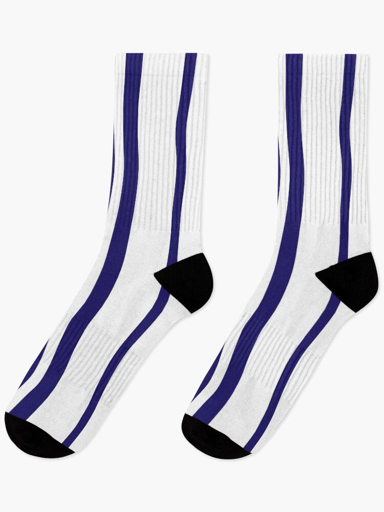 Stripes © Unisex Socks - Blue and White