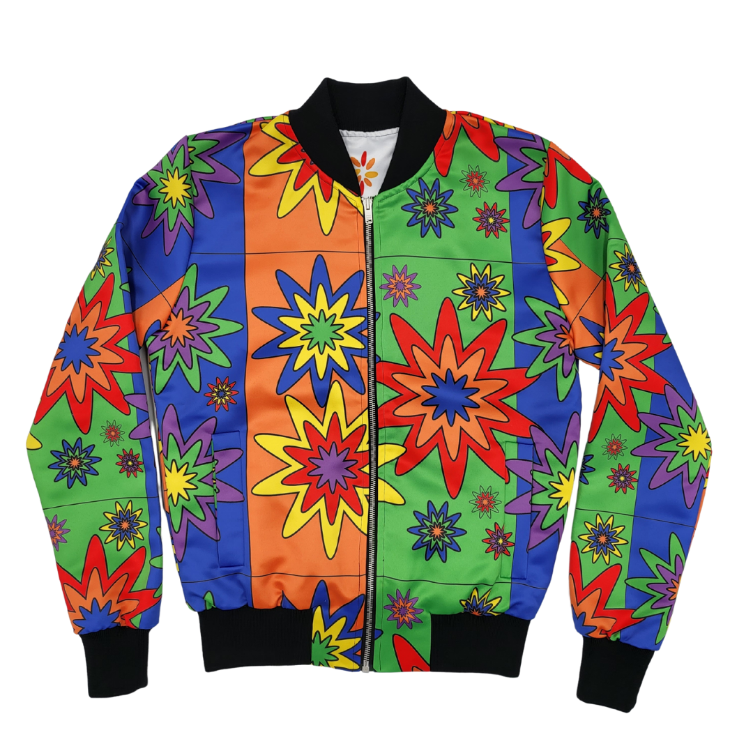 BLOOMING HAPPY - VIBRANT © Bomber Jacket