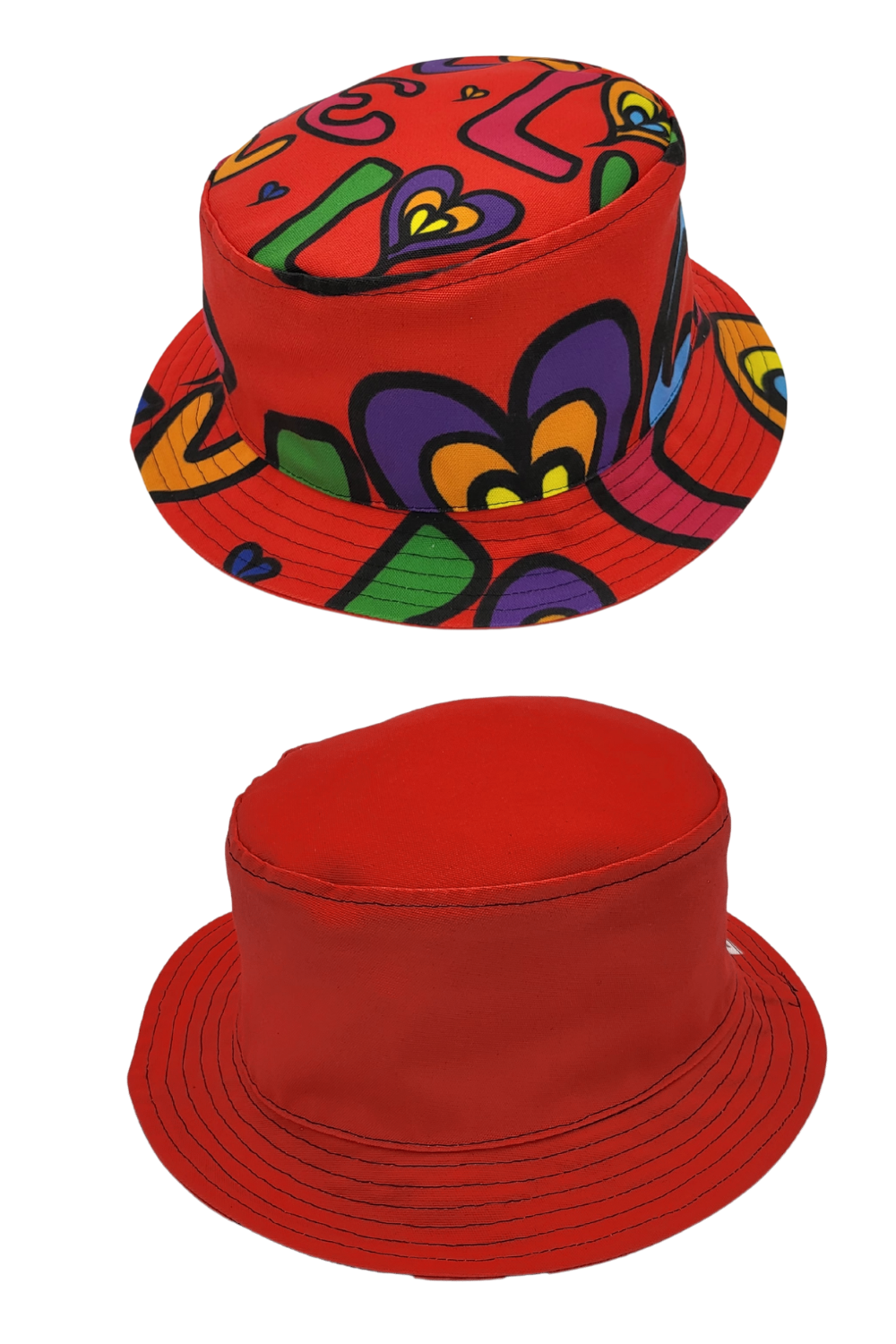 Love 2/Red Unisex Reversible Bucket Hat