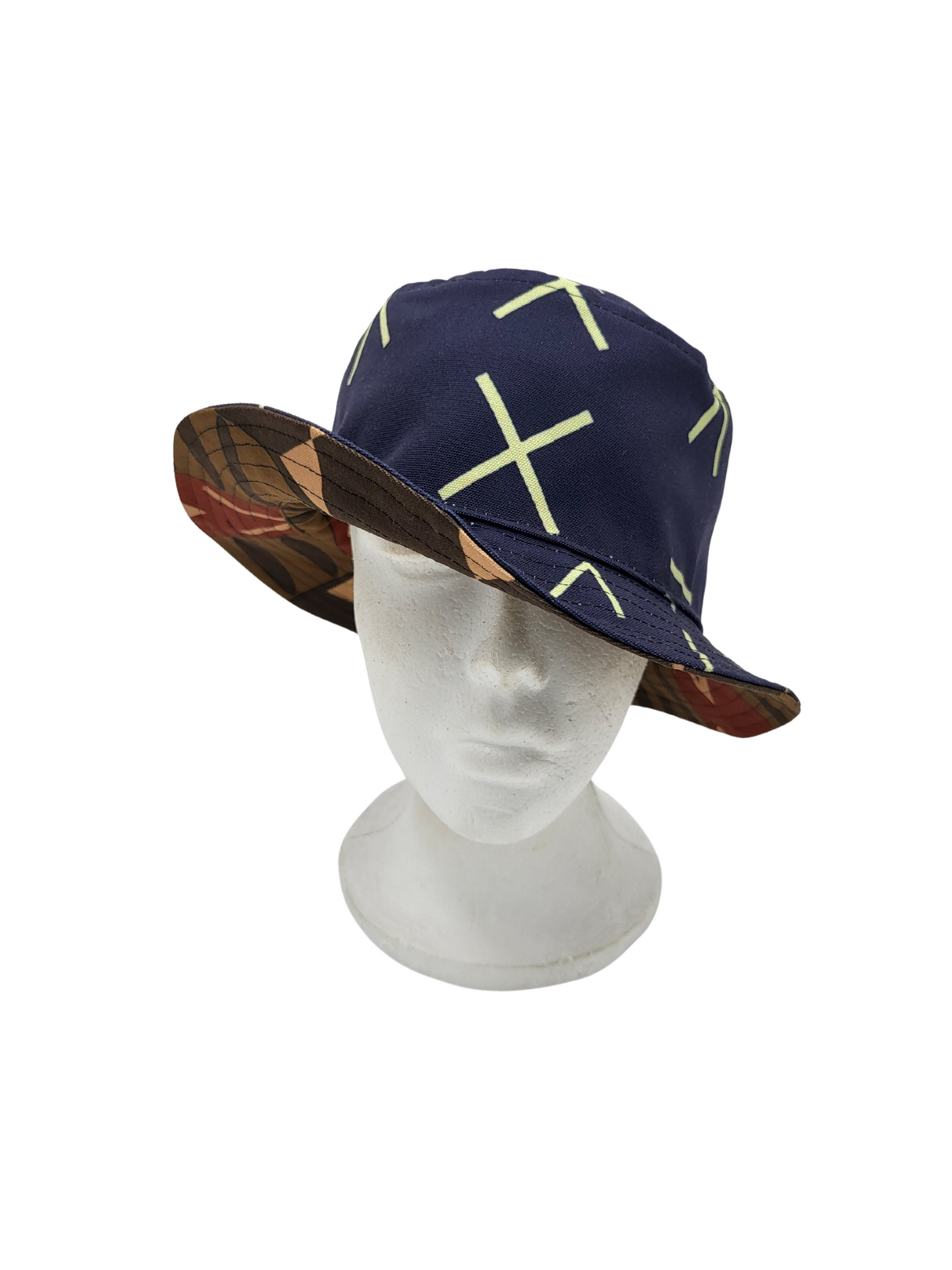 Indigo Pattern 1/Mud Cloth Pattern 1 Unisex Reversible Bucket Hat