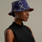 Mud Cloth Pattern 1/Indigo Pattern 1 Unisex Reversible Bucket Hat